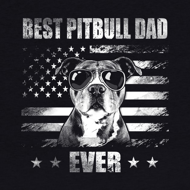 best pitbull dad ever american flag father's day pitbull dad gift by blacks store